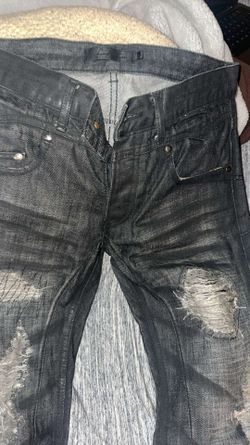flared wax denim