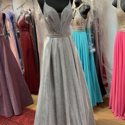 Prom Dress silver elegant