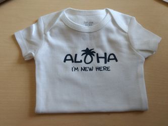 Cute onesie for a new baby.