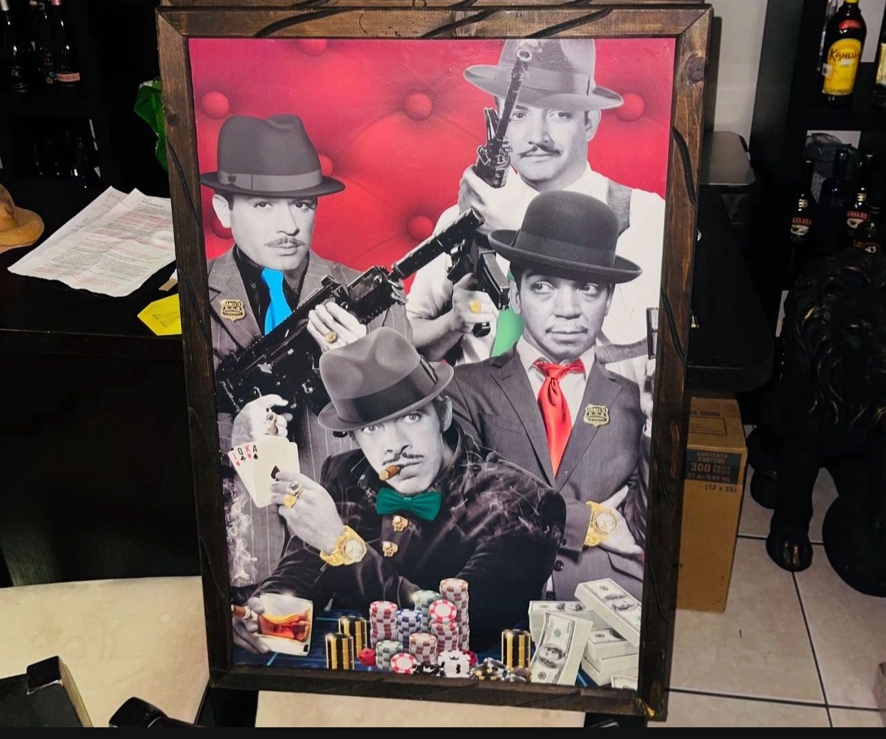Cantinflas Art . Cantinflas Poster. Gang Members Picture Frame