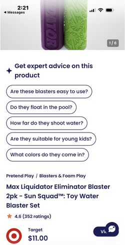 Max Liquidator Eliminator Blaster 2pk - Sun Squad™: Toy Water Blaster Set