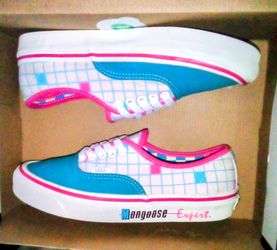 Vans Authentic 44 DX Our Legends Mongoose Turquoise Pink Size-( Men 7 Women 8.5 )