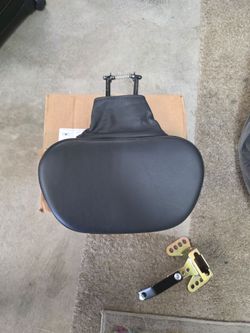 H.D. Black Vinyl Rider Backrest Pad