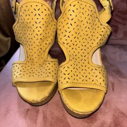 Yellow Wedge Heel 