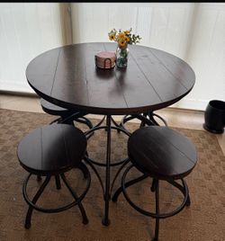 High top industrial dining table