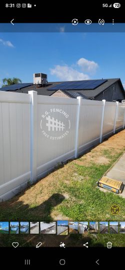 White Vinyl Fence
