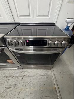 LG 30” electric slide in stove stainless steel