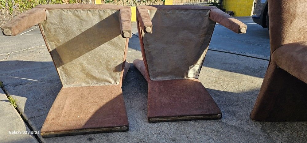 Vintage Dining Chairs 5th Ave Design High Back Set Of 4 Velvet Mid Century made in USA