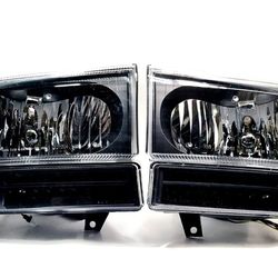 HEADLIGHTS FOR 99-04 F250 F350 SUPER DUTY LED TURN SIGNAL