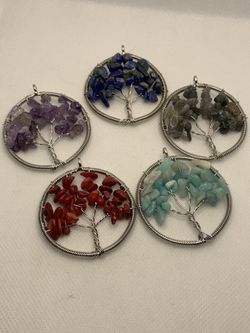 TREE OF LIFE PENDANTS, SET OF 5