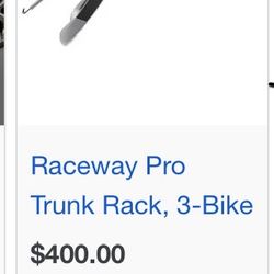 Race Way Pro Trunk Rack For Bikes 