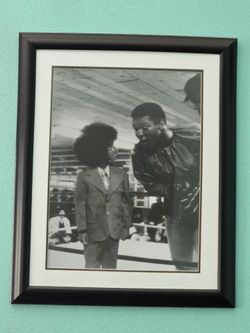 Framed Muhammad Ali art