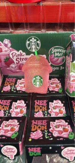 Nee Doh Starbucks Pink Strawberry Squeeze Toy