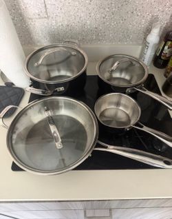 Cuisinart Stainless Steel Cookware Set - Pots & Pans + Glass Lids
