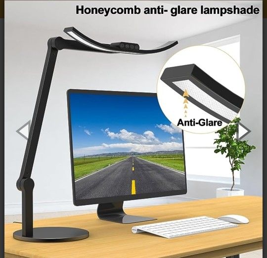 Curved Desk Lamp with Base