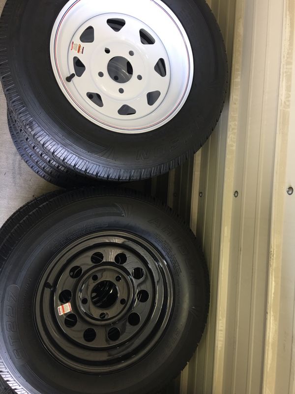 5 lug trailer wheels and 205/75/15 trailer tires for Sale in Riverside, CA OfferUp