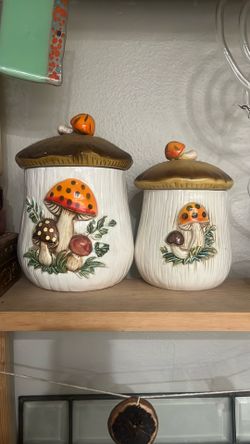 Sears 1978 Merry Mushroom Jar Fall Decor Vintage