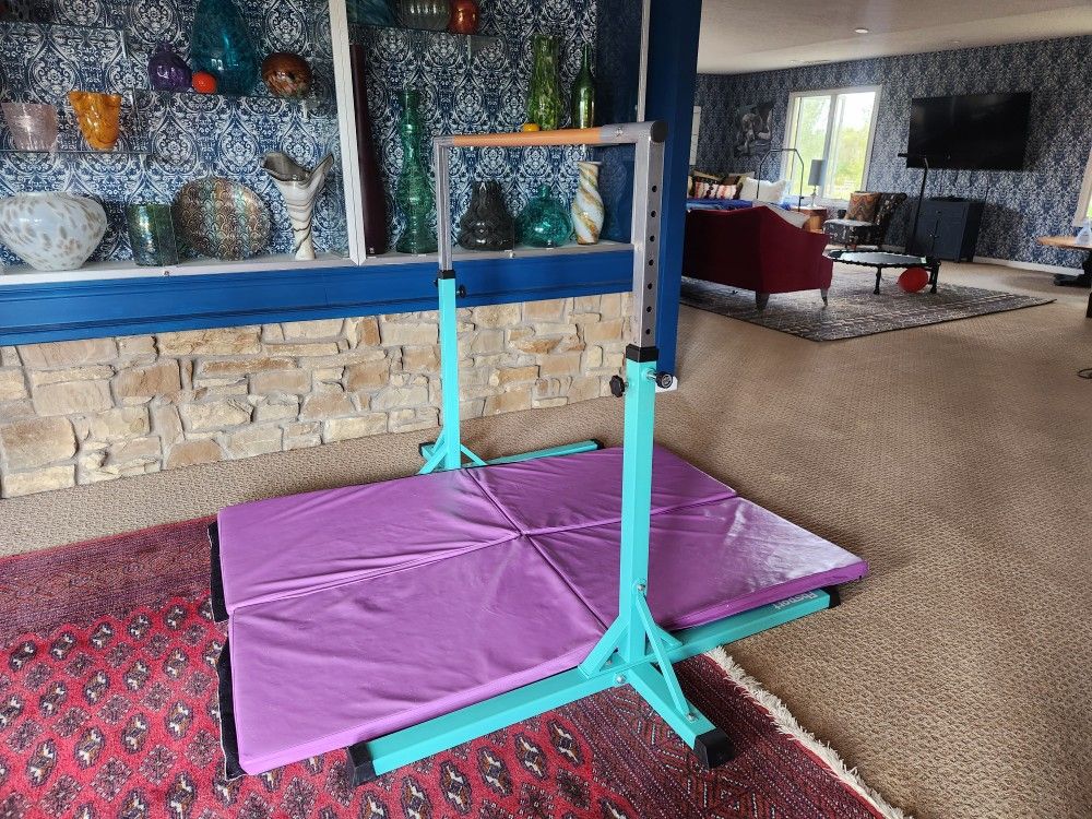 Adjustable Gymnastic Bar And Mat