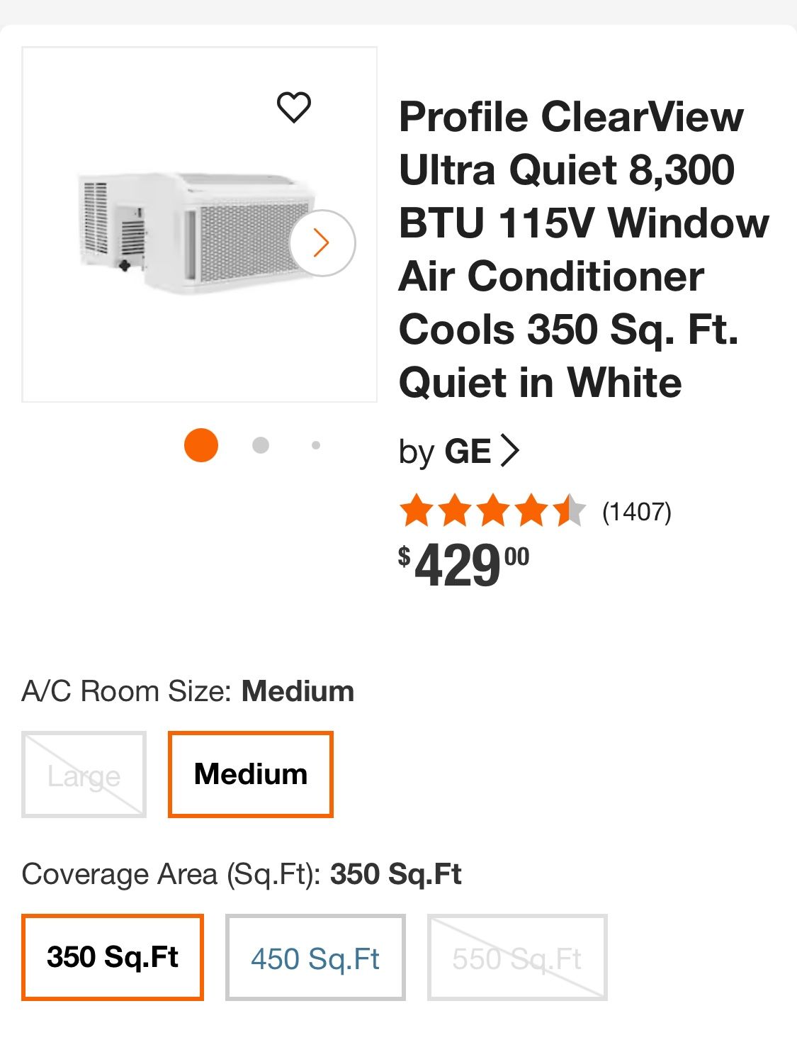 GE Window Air Conditioner