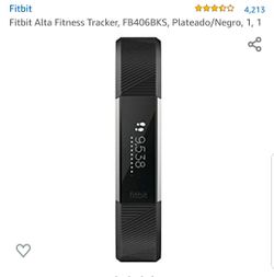 Fitbit 3.4 de 5 estrellas  4,213Opiniones Fitbit Alta Fitness Tracker, FB406BKS, Plateado/Negro, 1, 1