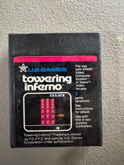 UNTESTED! Towering Inferno Atari 2600, 1982 Video Game Cartridge