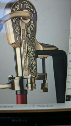 Wine Enthusiast Legacy Corkscrew (Antique Bronze) with stand
