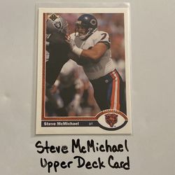 Steve McMichael Chicago Bears Hall of Fame DT Upper Deck Card. 