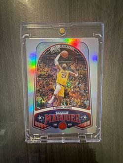 Lebron James PANINI HOLO REFRACTOR LAKERS HTF FOIL MARQUEE CARD