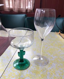 Margarita and wine glasses