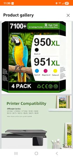 950LX 951XL Ink Cartridges Combo Pack Compatible For HP 950LX 