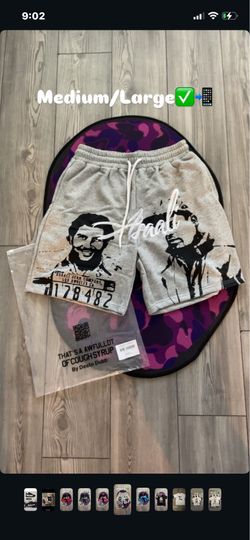 Grey And Black Asaali Shorts size Medium