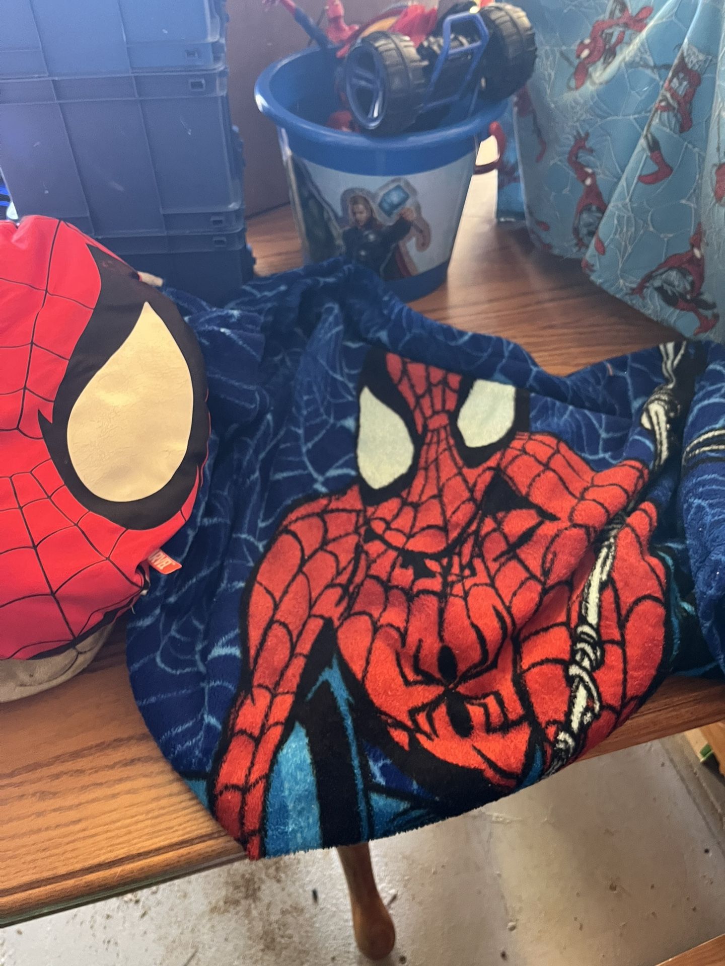 Spider-Man Pillow/Blanket , Bumblebee Backpack 