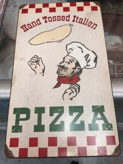 Hand Tossed Italian Metal Sign Vintage Style