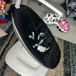 $150 4moms MamaRoo Multi-Motion Baby Swing, Bluetooth Enabled with 5 Unique Motions, Black