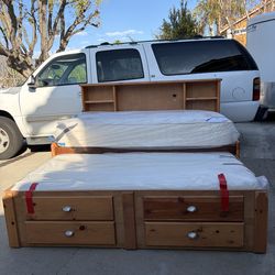 Full Bed + Twin Trundle - Both Matresses Included
