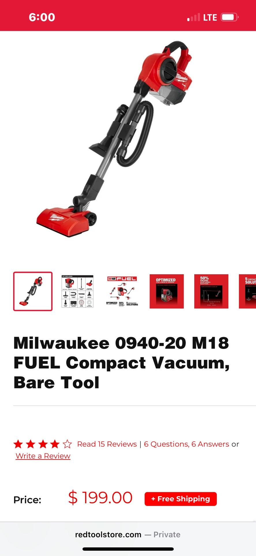 Milwaukee M18 Compact Vacuum
