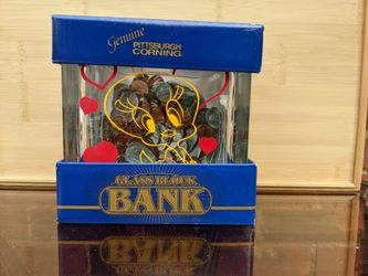 genuine Pittsburgh corning glass block Tweety bird