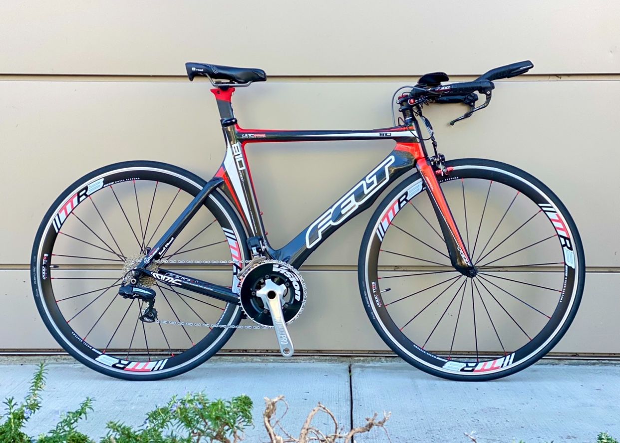 Felt B10 Triathlon bike, 54cm, Carbon fiber TT bicycle, Shimano Dura-Ace Di2