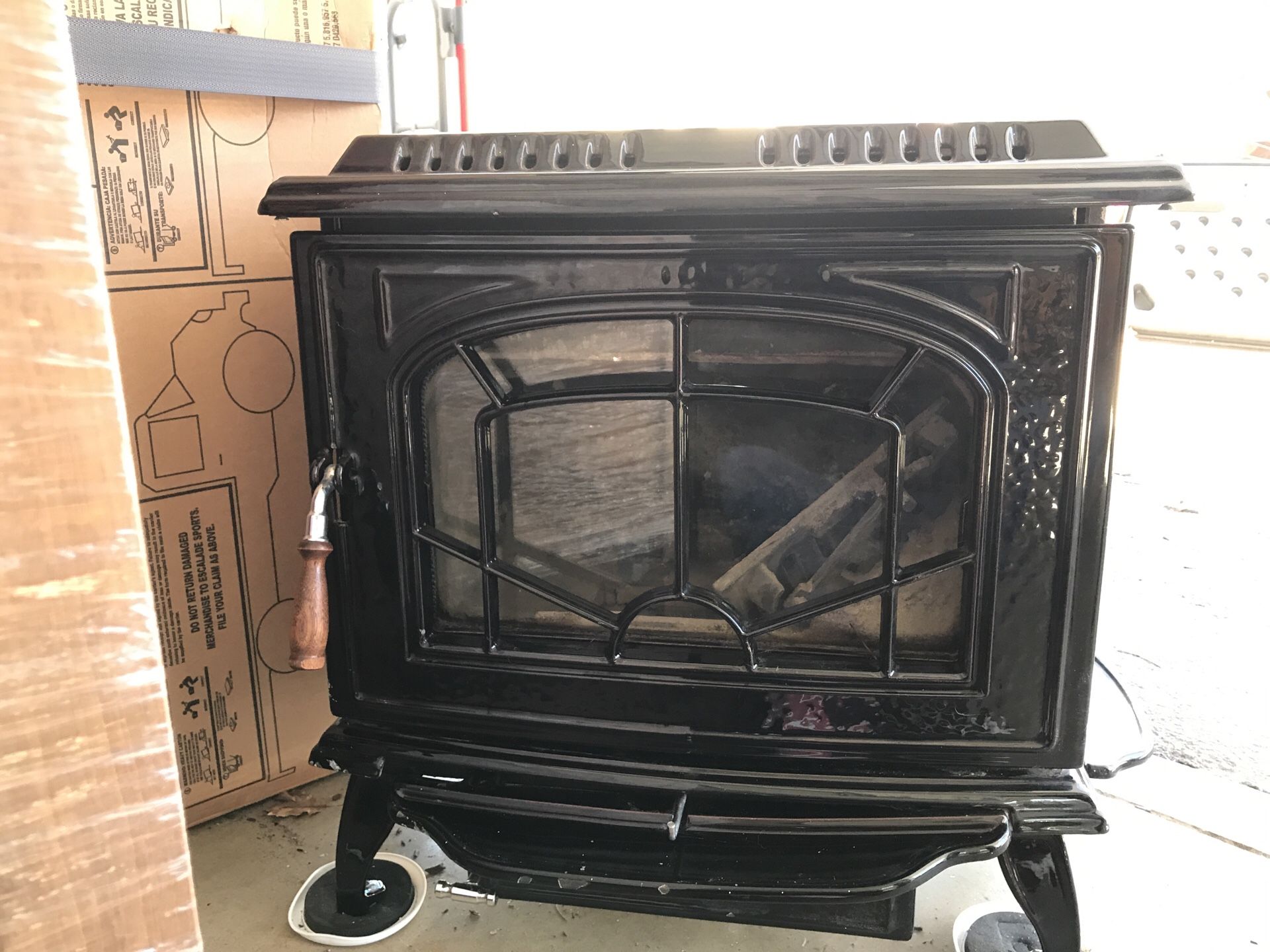 Waterford brown porcelain enamel wood stove