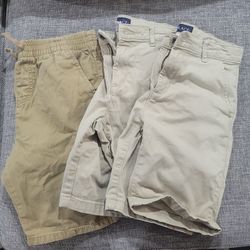 3 Khaki's Boy shorts Size 8 & M 10/12. Bonanza & Nellis