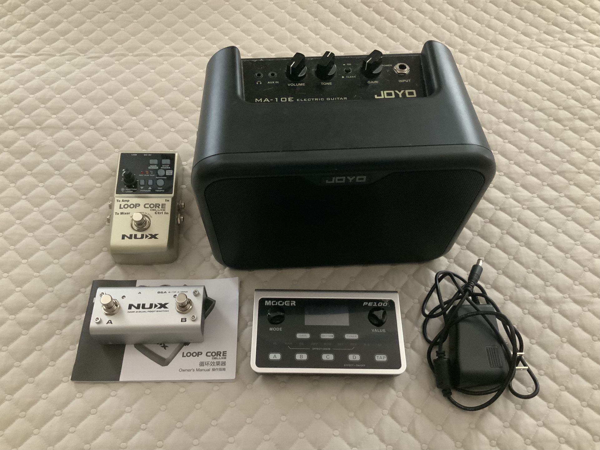 Looper Pedal and Footswitch , Modulation Effects Pedal And 10watt Mini Amp