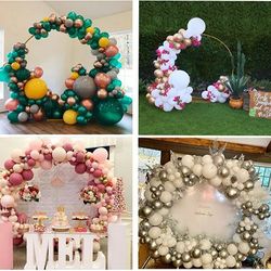 LANGXUN Large Size Metal Circle Balloon Arch Decoration, for Birthday Decoration, Wedding Decoration, Graduation Decorations and Event Party Supplies,