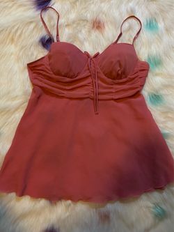 Frederick's of Hollywood babydoll lingerie top – Size Large, dark pink