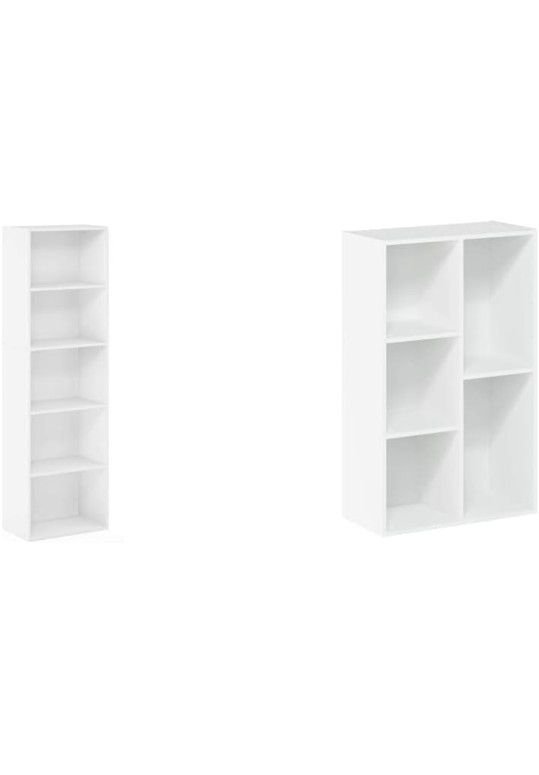 Furinno Bookcase and Storage Bundle (White)

