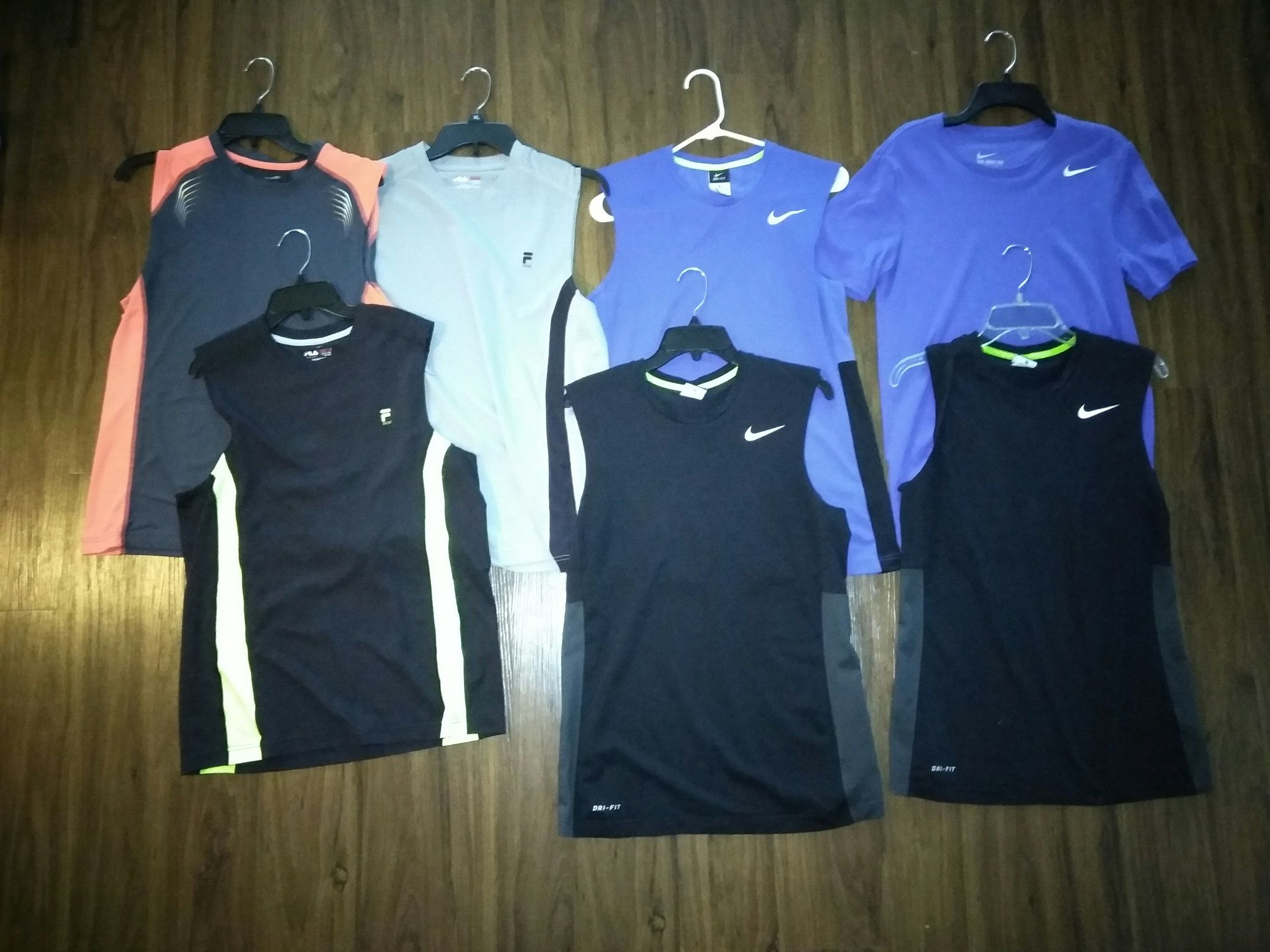 New NIKE, FILA athletic shirts
