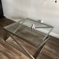Glass center table