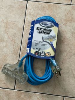 Extension cord 3 outlets lighted