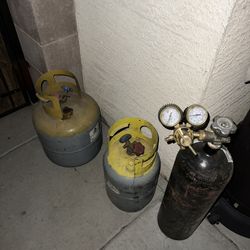 Recovery Tanks And Nitrogen Tank With Regulator 