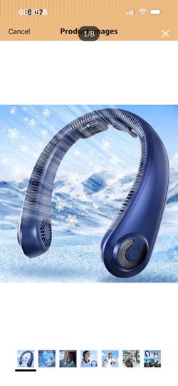 Brand new in box Portable Lightweight Neck Fan with Neck Support, Birthday Gifts for Men Women Dad Mom, Rechargeable Personal Wearable Cooling Neck Fa