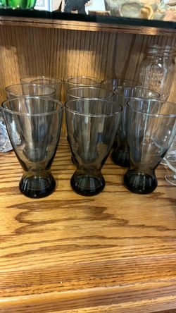 Mid century “Smoke” gray pilsner glass by Libby Glass company